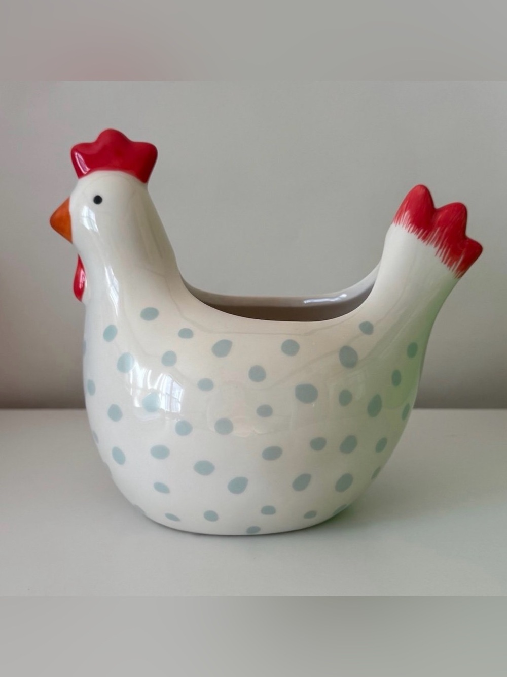 Target Bullseye Novelty Ceramics Chicken Croc Decor / Planter Kitchen Use. New.